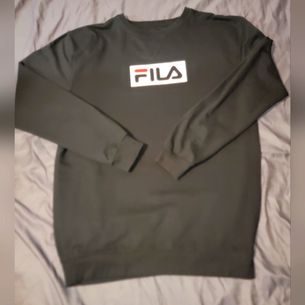 Fila Big and Tall Sweatshirts for Men – French Terry Mens Crewneck Sweatshirts